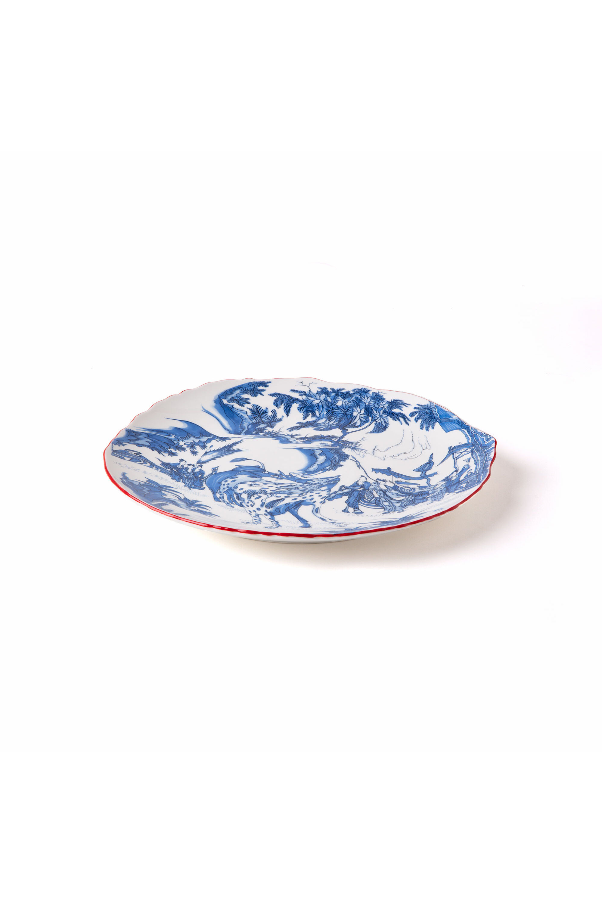 Diesel - 11203 PORCELAIN DINNER PLATE "CLASSIC ON, Unisex's Porcelain dinner plate in White/Blue - 3